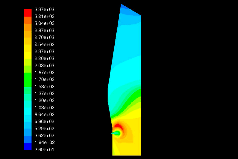 Computational fluid dynamic, CFD, modeling example